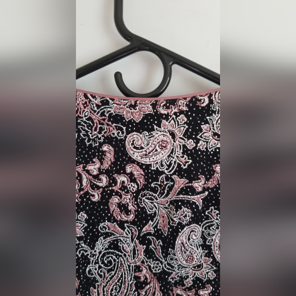 Women's Alex Evenings cropped bolero jacket Sz10P black mauve and sparkles - Picture 11 of 11